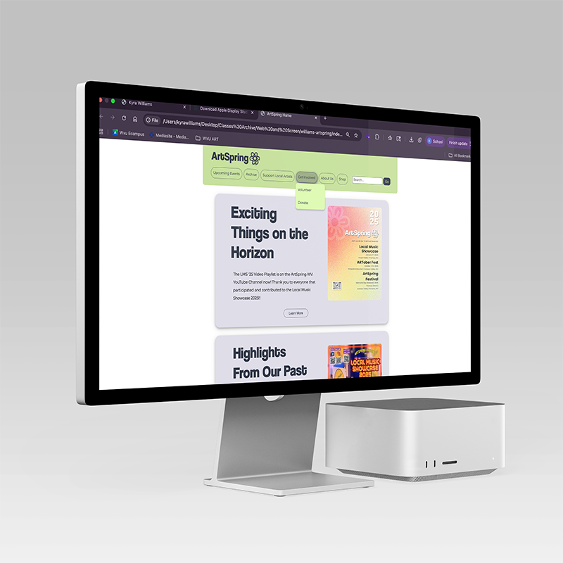 Preview of ArtSpring website