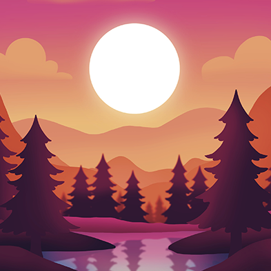 Preview of gradient landscape illustration